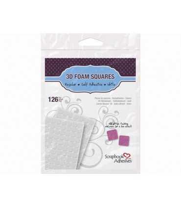 3D FOAM SQUARES CUADRADOS 11x12x2 MM 126 UNIDADES