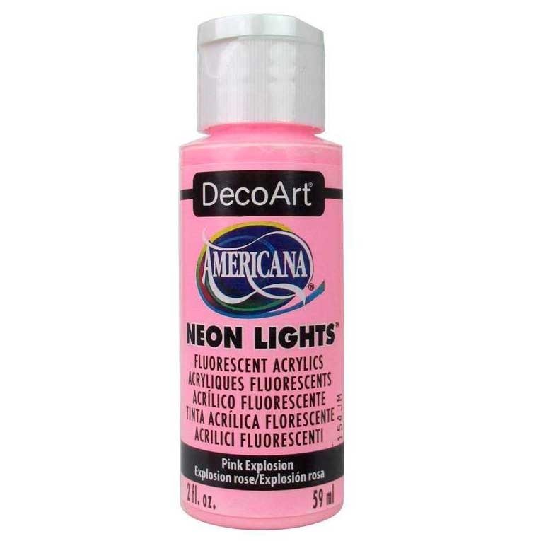ACRÍLICO FLUORESCENTE  AMERICANA 59 ML NEON LIGHTS : NEON LIGHTS:340 EXPLOSIÓN ROSA