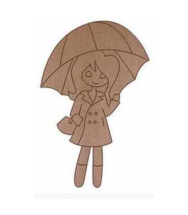 SILUETA DM DOLLY PARAGÜAS MODERNA 10x6,5x0,3 CM