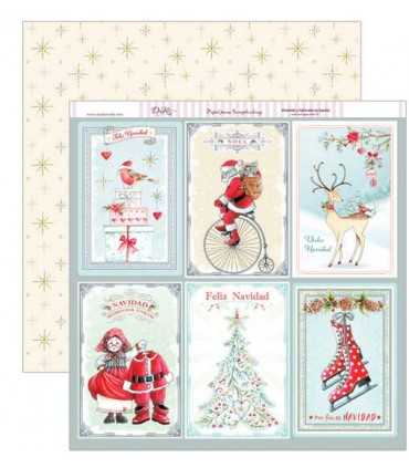 PAPEL SCRAP 2 CARAS 30,5x30,5 CM TARJETAS NAVIDAD