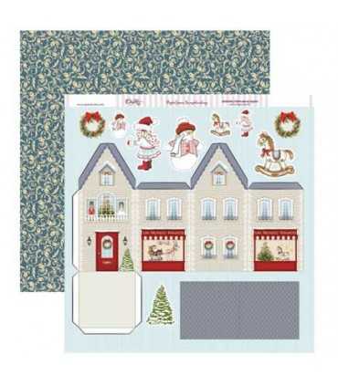 PAPEL SCRAP 2 CARAS 30,5x30,5 CM TIENDA NAVIDAD