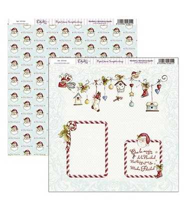 PAPEL SCRAP DAYKA 2 CARAS 30,5x30,5 CM NAVIDAD 7