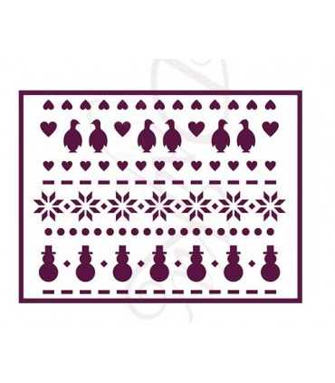 PLANTILLA STENCILA5 15x21 CM CENEFAS FONDO NAVIDAD