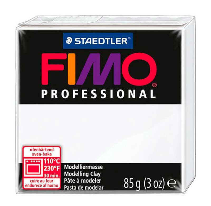 FIMO PROFESSIONAL STAEDTLER PASTILLA DE 85 GRAMOS : FIMO PROFESIONAL:0 BLANCO
