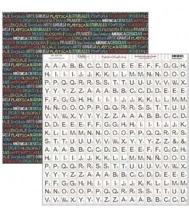 PAPEL SCRAP DAYKA 2 CARAS 30,5x30,5cm SCHOOL 335