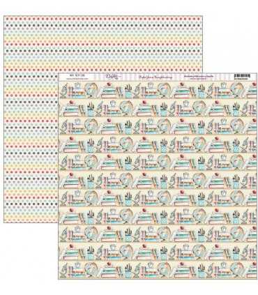 PAPEL SCRAP DAYKA 2 CARAS 30,5x30,5cm SCHOOL 336