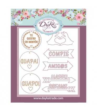 SILUETAS CARTÓN SET ELEMENTOS AMISTAD