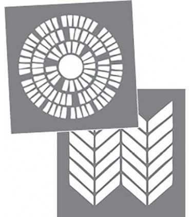 PLANTILLA AMERICANA ACENTOS TRIBALES 20x20 CM