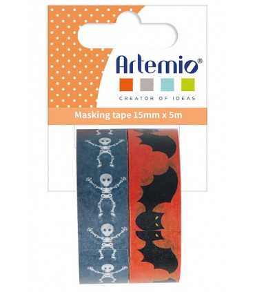 SET 2 WASHI TAPES HALLOWEEN ARTEMIO 15mmx 5 METRO
