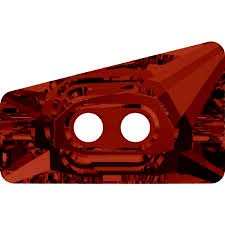 BOTÓN TRAPECIO CRISTAL SWAROVSKI ELEMENTS 17 MM : color:Crystal Red Magma