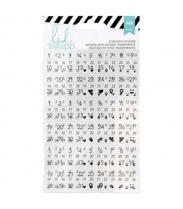 PEGATINAS DE FECHA TRANSPARENTES PARA DIARIOS