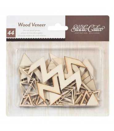 TRIÁNGULOS MINI DE  MADERA 44 UD