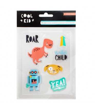 ADORNOS DE GOMA COOL KID CRATE PAPER 7 UNIDADES