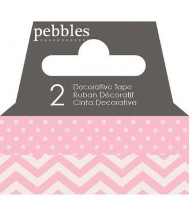 WASHI TAPE 10 MM PEBBLES SET PEONY 2 x 10 METROS