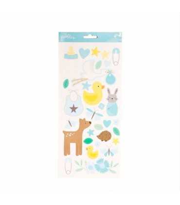 PEGATINAS PEBBLES LULLABY BOY BEBÉ NIÑO 65 UD