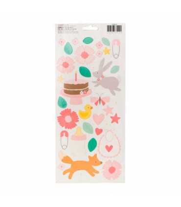 PEGATINAS PEBBLES LULLABY GIRL BEBÉ NIÑA 65 UD