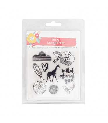 SELLOS ACRÍLICOS AMY TANGERINE 9 UD