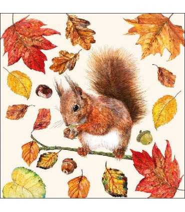 SERVILLETAS AMBIENTE 20 UNIDADES ARDILLA