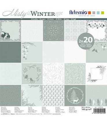 PAPEL SCRAP ARTEMIO MISTY WINTER 30,5x30,5cm 40 UD