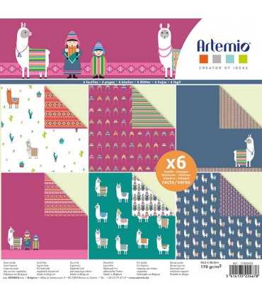 PAPEL SCRAP ALPACA 2 CARAS 30,5x30,5cm 6 ud