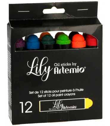 ÓLEOS EN BARRA LILY BY ARTEMIO SET 12 UNIDADES