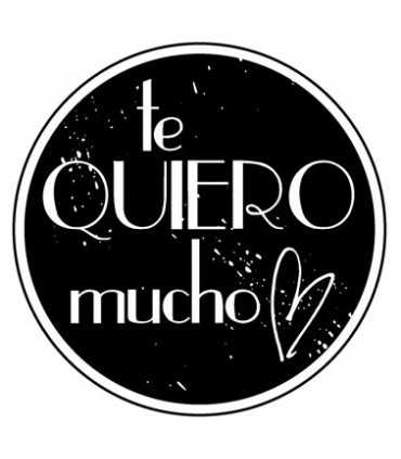 SELLO CAUCHO EN MADERA TE QUIERO MUCHO 28 MM