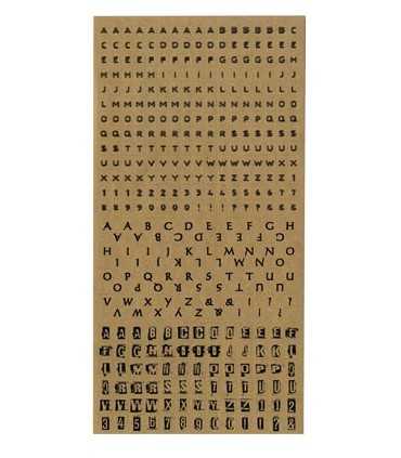 PEGATINAS ALFABETO KRAFT 375 PIEZAS 7-14 MM