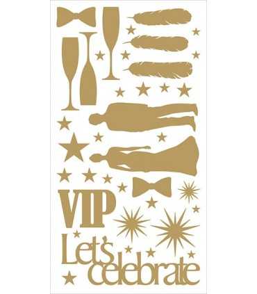 PEGATINAS PUFFIES ARTEMIO GOLD LÁMINA 14x8 CM