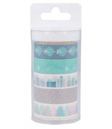 SET 5 WASHI TAPES MY LITTLE XMAS 15mmx 5 METRO