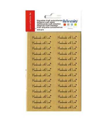 PEGATINA KRAFT HANDMADE WITH LOVE ARTEMIO 112 UD