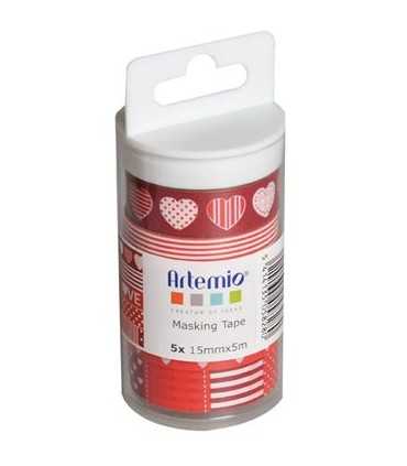 SET MASKING TAPE ARTEMIO SWEET 5 x 15 MM x5 METROS
