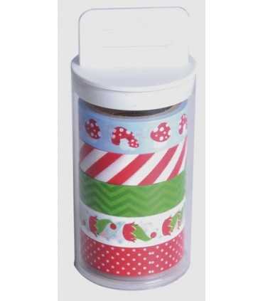 SET MASKING TAPE ARTEMIO NAVIDAD 5x15 MMx 5 METROS