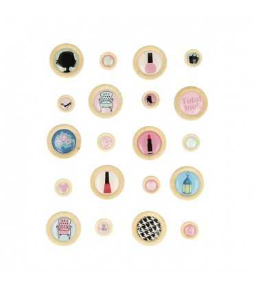 SET BOTONES EPOXY FASHIONISTA 12-25 MM x 20 UD