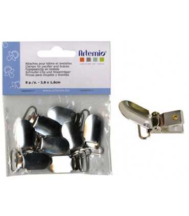 PINZAS PARA CHUPETE ARTEMIO 38x16 MM 8 UNIDADES