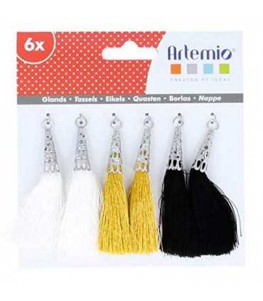 SET BORLAS O POMPONES GOLD ARTEMIO 6 UD