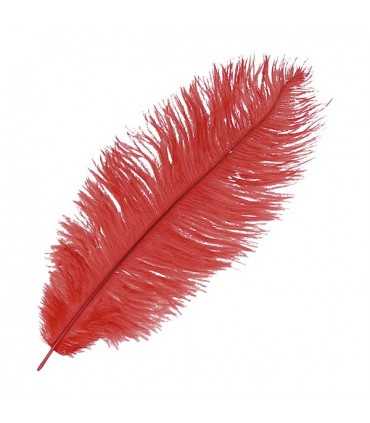 PLUMA DE AVESTRUZ ARTEMIO 30-35 CM ROJO 1 UD