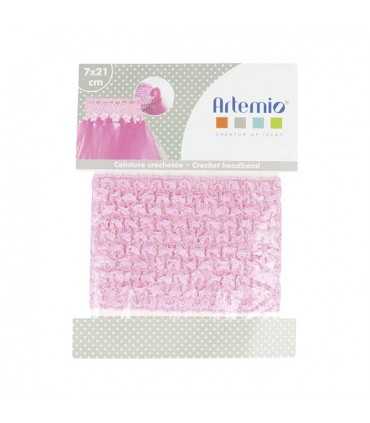 CINTURÓN GANCHILLO ARTEMIO 7 CM x 21 CM ROSA