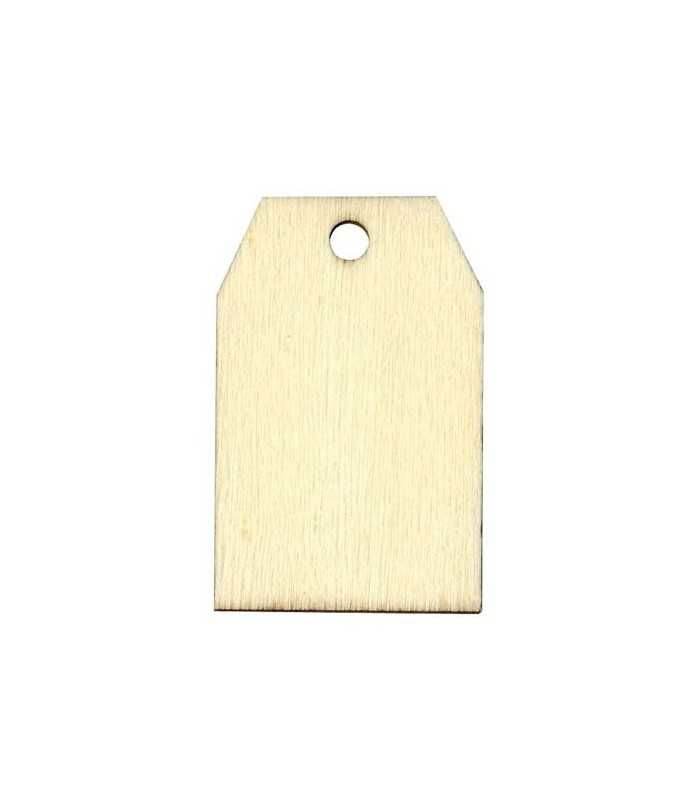ETIQUETAS MADERA 55x36x2 MM ARTEMIO 6 UNIDADES