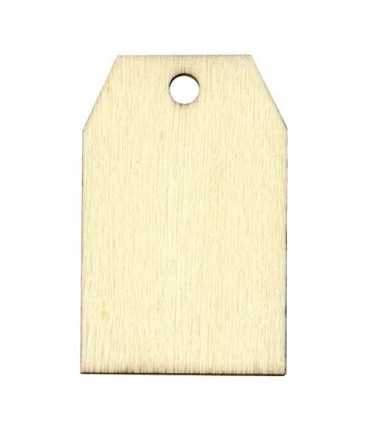 ETIQUETAS MADERA 55x36x2 MM ARTEMIO 6 UNIDADES