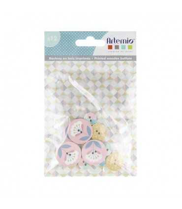 SET BOTONES MADERA SCANDISWEET 12-25 MM  12 UD