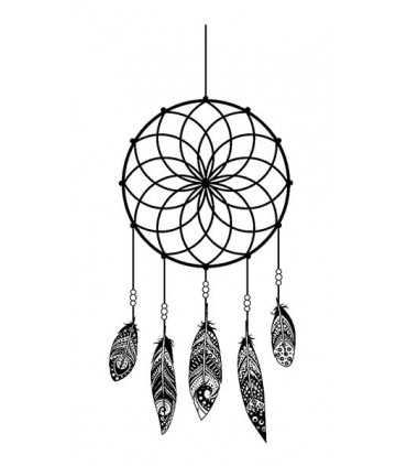 SELLO CAUCHO EN MADERA ATRAPASUEÑOS 11,5x5 CM