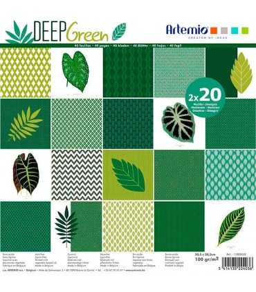 PAPEL SCRAP ARTEMIO DEEP GREEN 30,5x30,5cm 40 UD