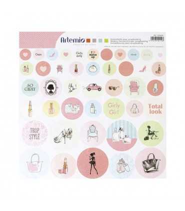 PEGATINAS ARTEMIO FASHIONISTA 30,5x30,5cm 1 UD