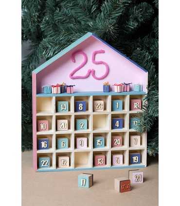 ORGANIZADOR ADVIENTO MADERA SELLOS 30x20x5 CM