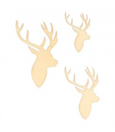 SILUETAS MINI NAVIDAD RENOS 3,4 Y 5 CM 30 UD