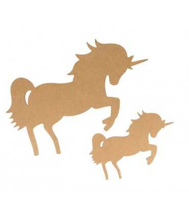 SILUETA MDF UNICORNIO RAINBOW 25 CM