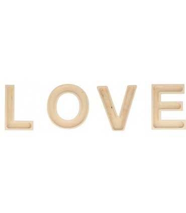 LETRAS ARTEMIO L O V E MADERA 19 CM ALTURA
