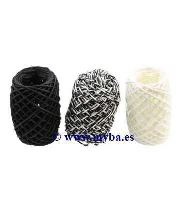 CORDÓN DE PAPEL 2 MM x 15 METROS 3 UD MIX BL-NEGRO