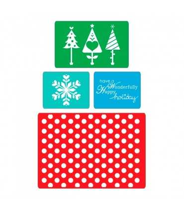 TEXTURAS SIZZIX TEXTURED I. CONJUNTO INVIERNO 4 UD