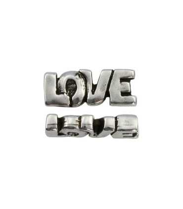 LOVE ZAMAK BAÑO PLATA 30x12x6 MM AGUJ. 3 MM 1 UD